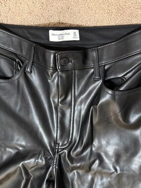 Abercrombie & Fitch Black Faux Leather High-Rise Pants